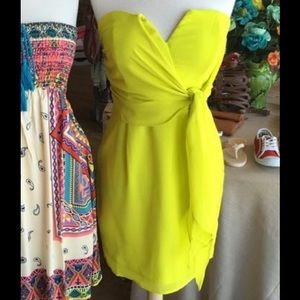 Boutique Bright Yellow Dress, Size Medium